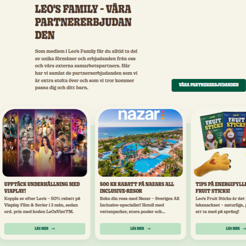 Homepage carousel